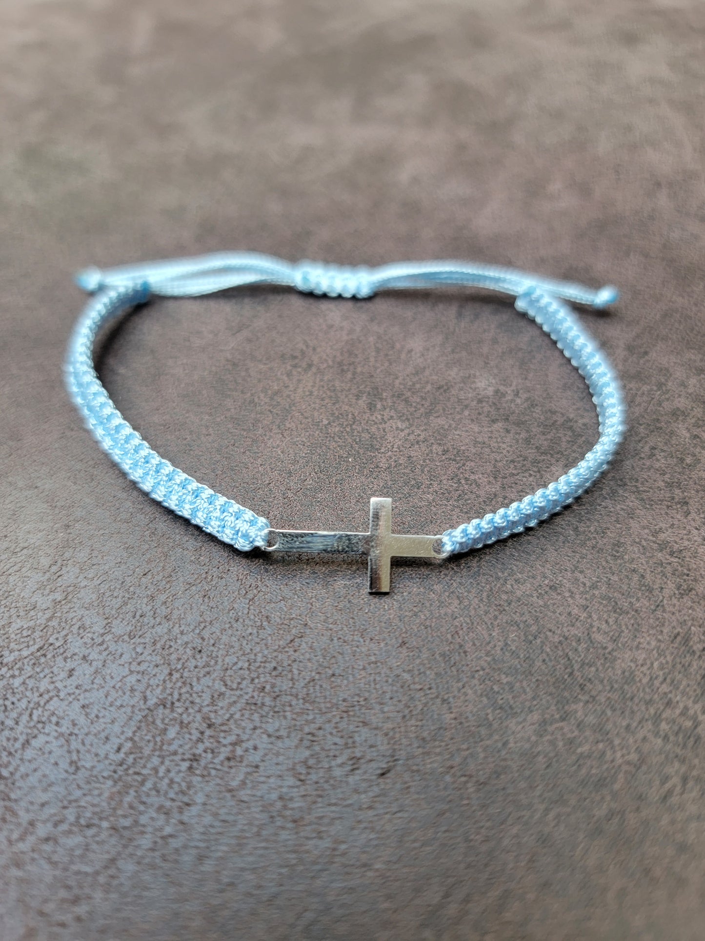 hand-woven Cross bracelet - Stainless Steel