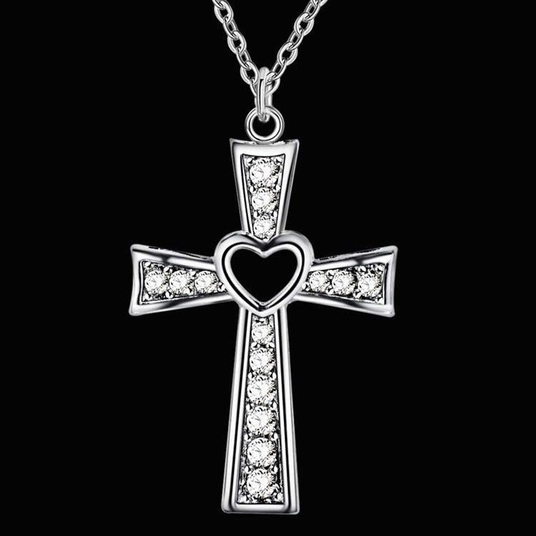 Heart Cross Necklace