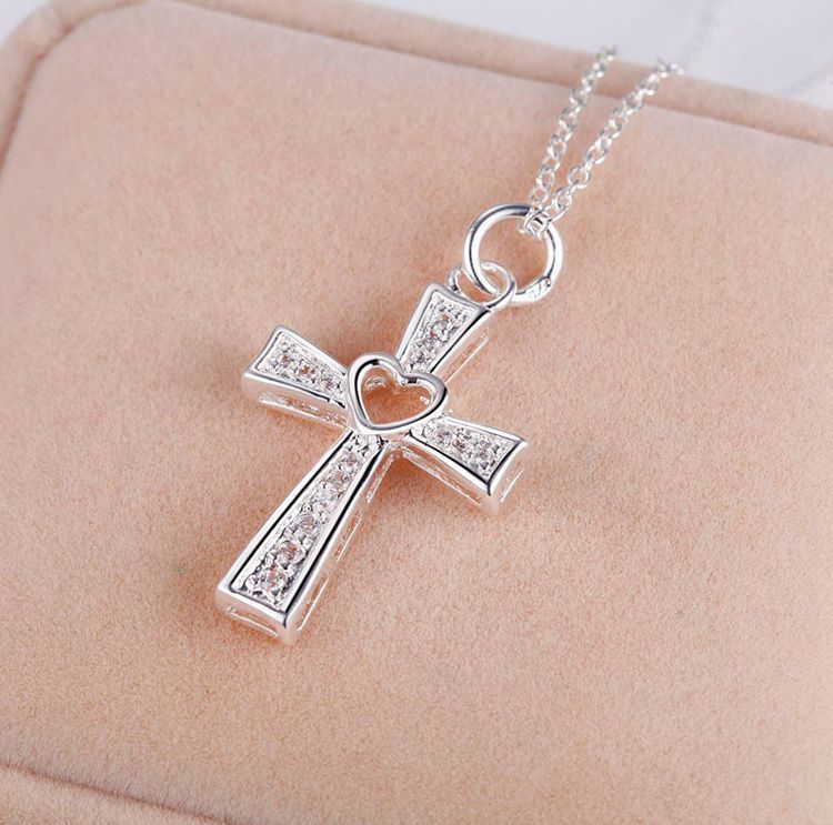 Heart Cross Necklace