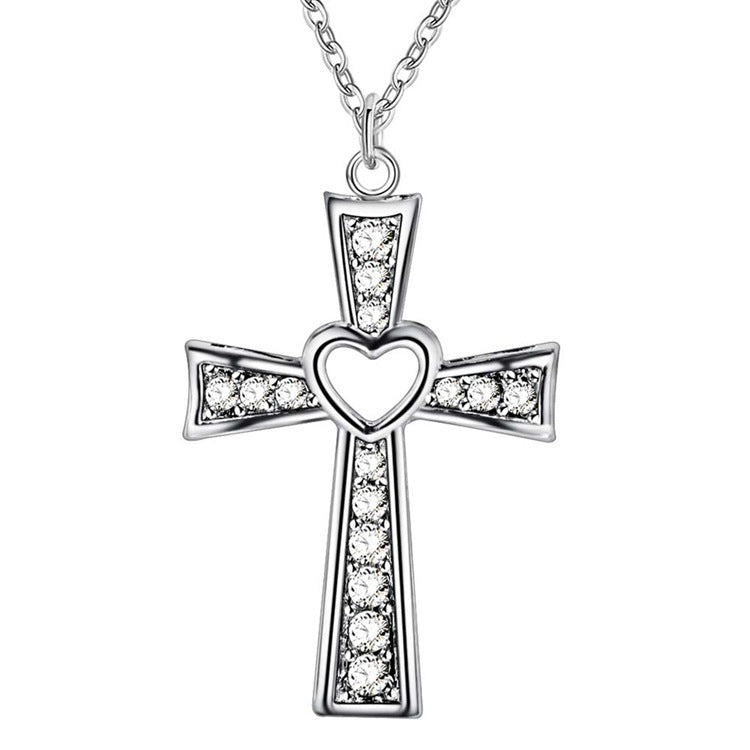 Heart Cross Necklace