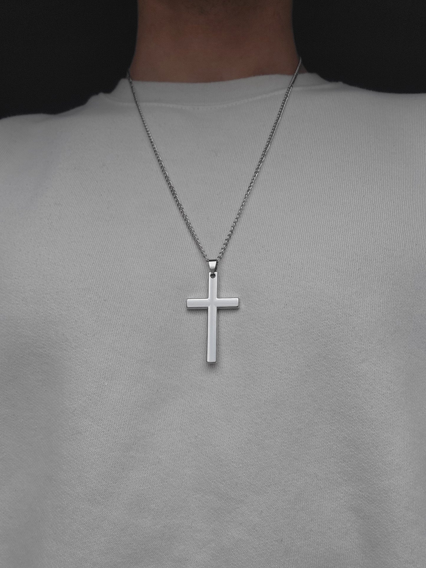 Cross pendant necklace - stainless steel