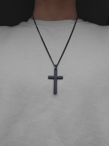 Cross pendant necklace - stainless steel